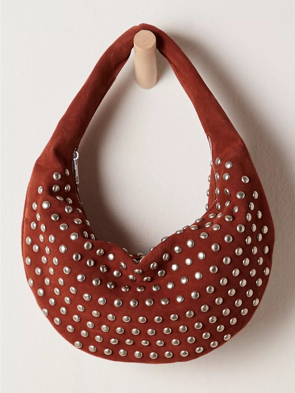 Free People Understated Leather Studded Shoulder Bag